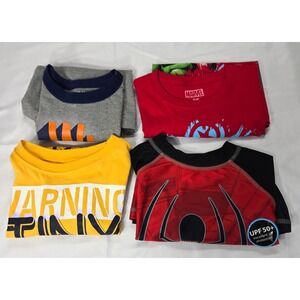 Marvel  Nannette Crazy 8 Tee Shirts sz 5T & 5/6 Lot of 4 one UPF 50 2 NWT 2 NWOT